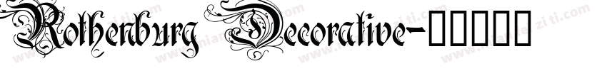 Rothenburg Decorative字体转换